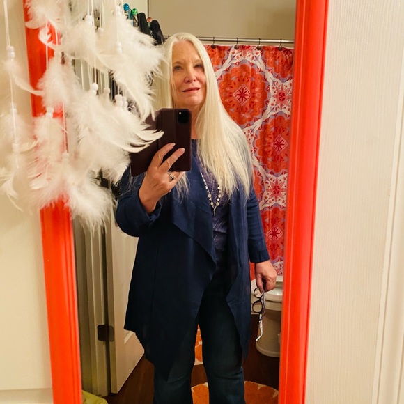 Career Faux Suede Cardigan - Picture 2 of 5